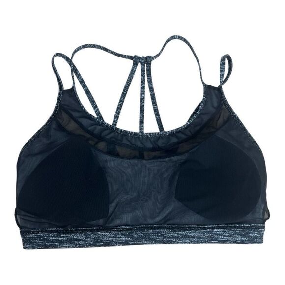 Victoria's Secret Strappy Back Sports Bra Size L Black Grey Removable Pads - Picture 6 of 12